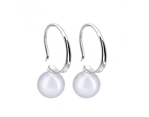 White Freshwater Pearl Earrings set in 14KW Gold Findings