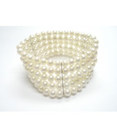 Freshwater Pearl 5 Row Stretchy Bracelet